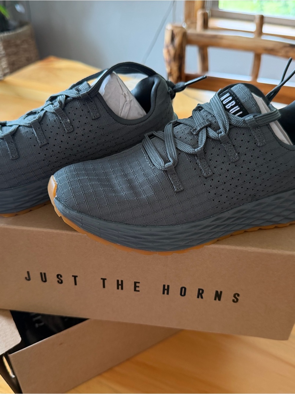 NOBULL Charcoal Gray Athletic Shoes with Gum Outsole
